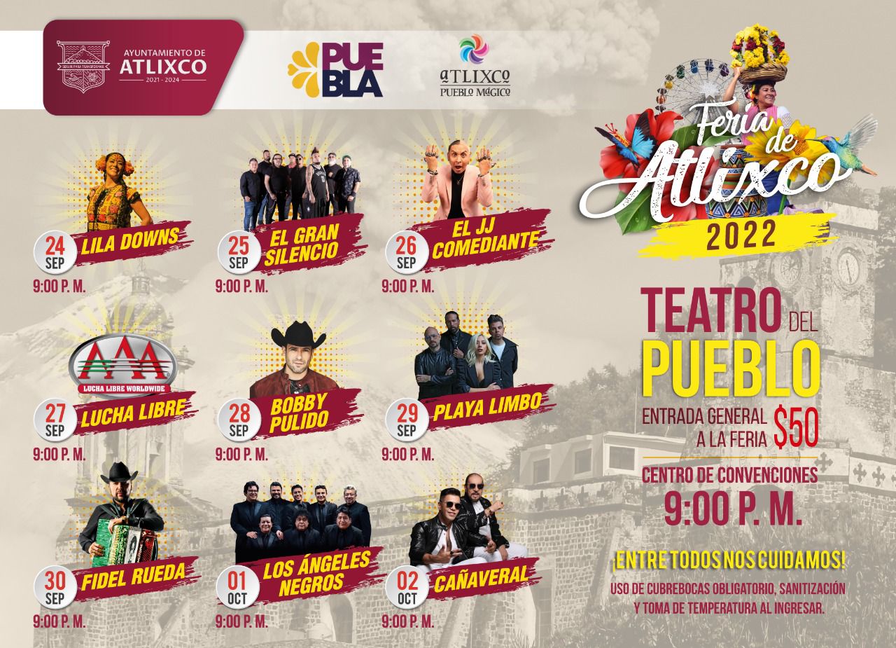 Ariadna Ayala regresa la feria de Atlixco, luego de 10 años sin realizarse; conoce la cartelera