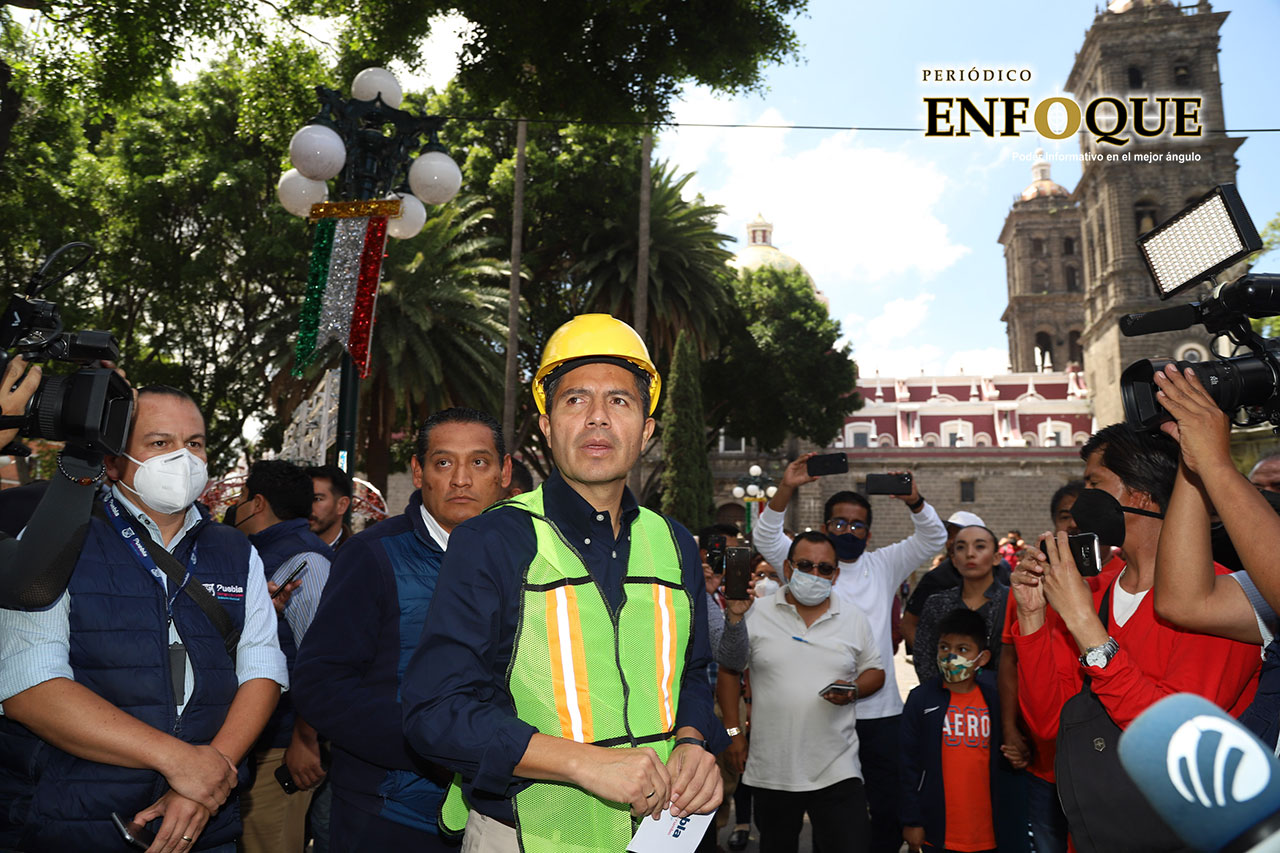 Reporta Eduardo Rivera saldo blanco tras sismo 7.4