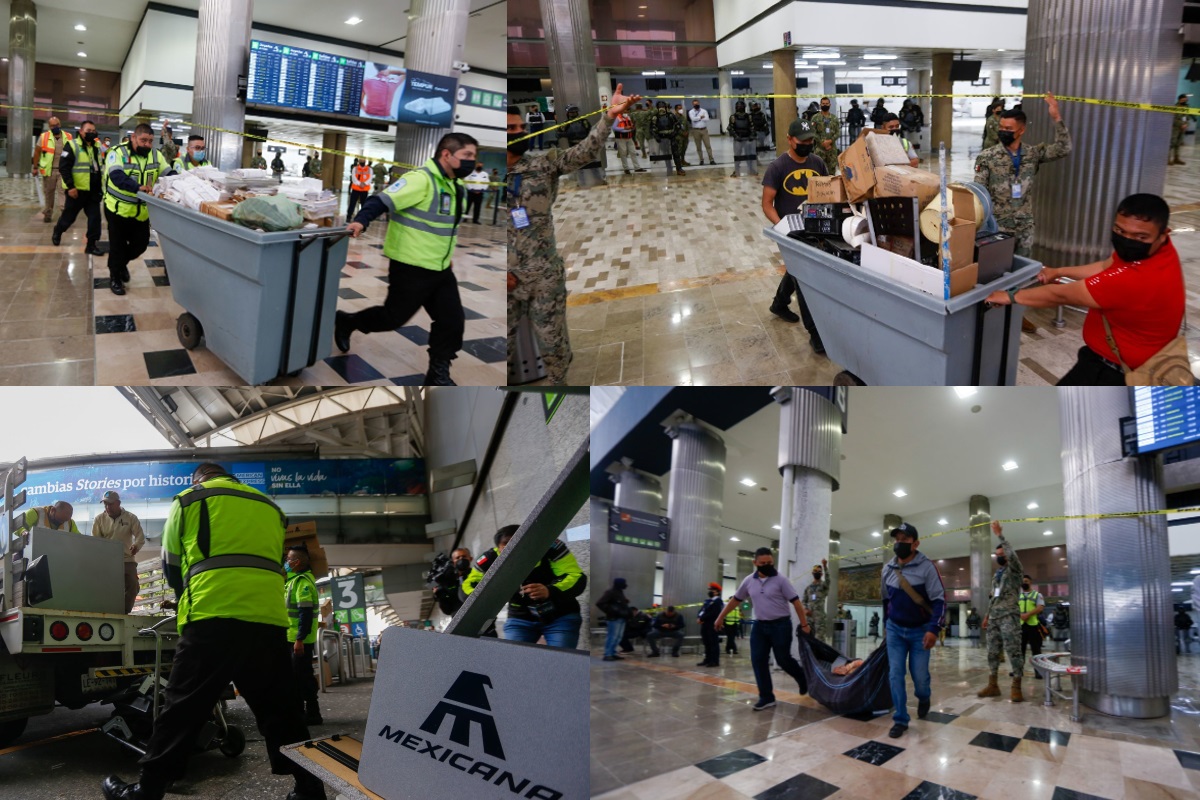 Informa Gobierno que desalojo de trabajadores de Mexicana del AICM fue ‘por seguridad’