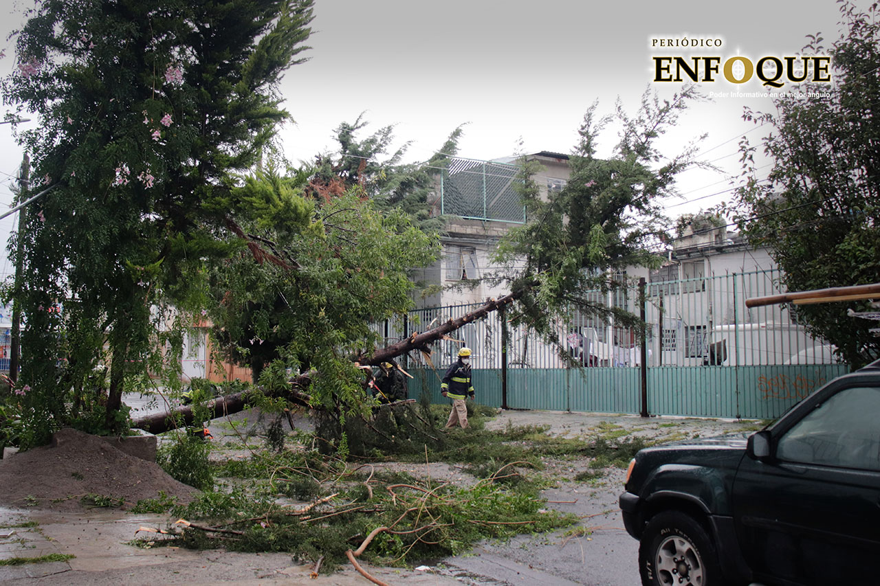 Huracán 'Kay' ocasiona inundaciones y caída de árboles en Puebla capital