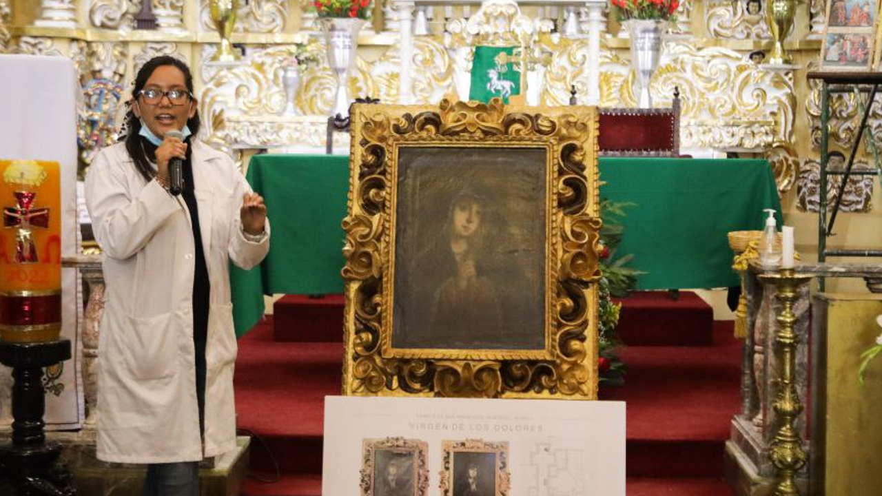 En San Andrés Cholula; fueron restauradas cuatro piezas del Templo de San Francisco Acatepec