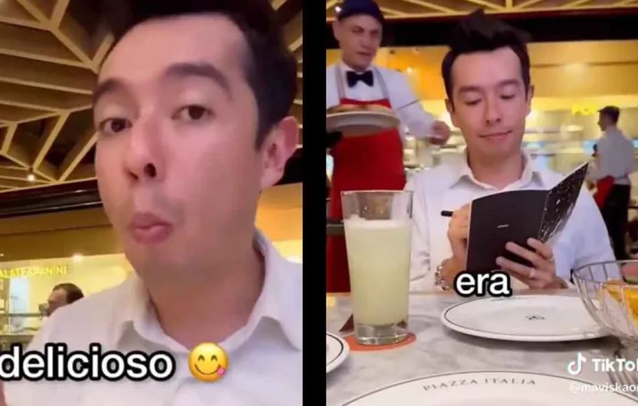"No podría atreverme": Joven finge ser crítico de comida en restaurante para comer gratis (Vídeo)