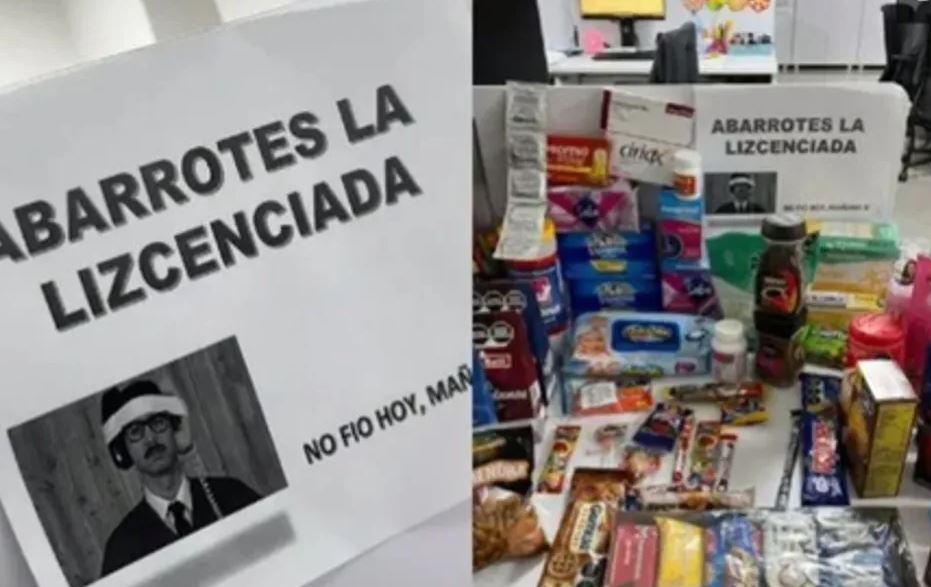 "Primero lo que deja": Mujer pone "tiendita" en su oficina, hecho se vuelve viral (Vídeo)