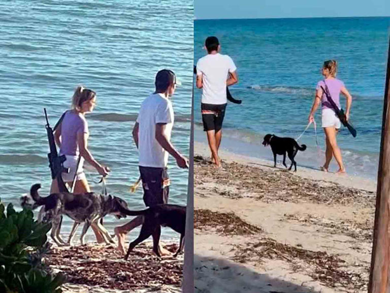 Extranjeros pasean armados en playas de Yucatán, hecho alarma a turistas (Vídeo)