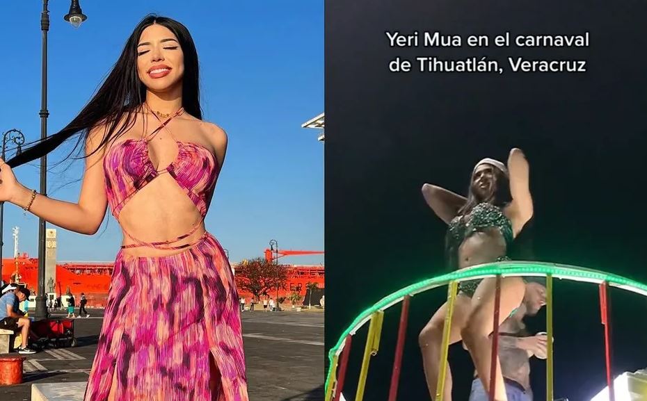 Yeri Mua confiesa que se orino durante el carnaval de Tihuatlán (Vídeo)
