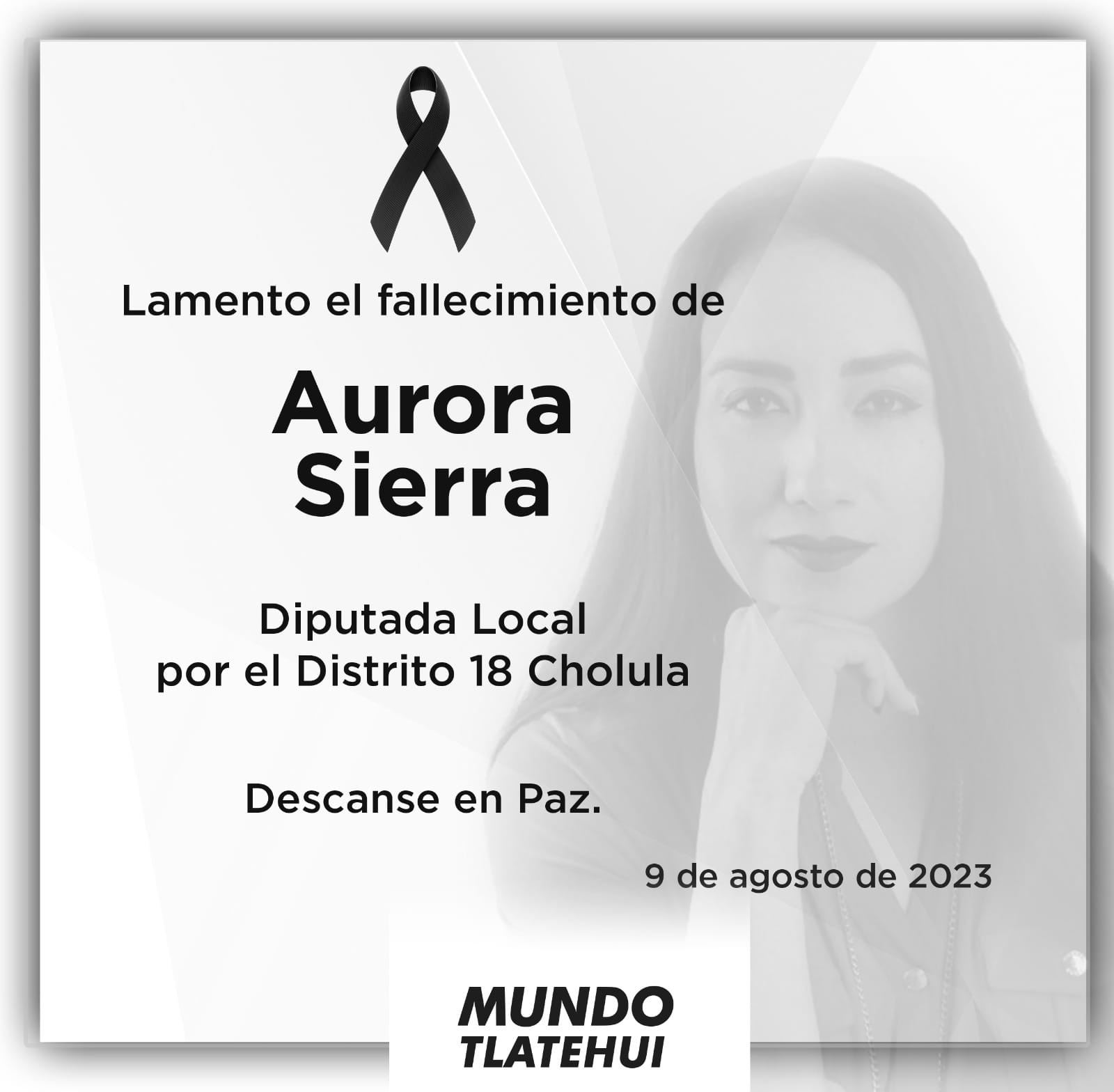 Con aplausos honran acciones y vida de Aurora Sierra en San Andrés Cholula
