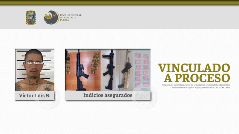 Víctor N. es enviado a prisión por posesión de armas y sustancias prohibidas
