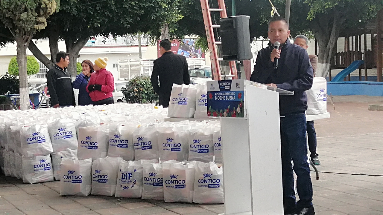 “Apoyo Alimentario Noche Buena” llega a grupos vulnerables de San Rafael Comac y lla colonia Emiliano Zapata