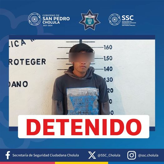 Detienen a Luis Ángel por robo de bicicleta en Santiago Momoxpan