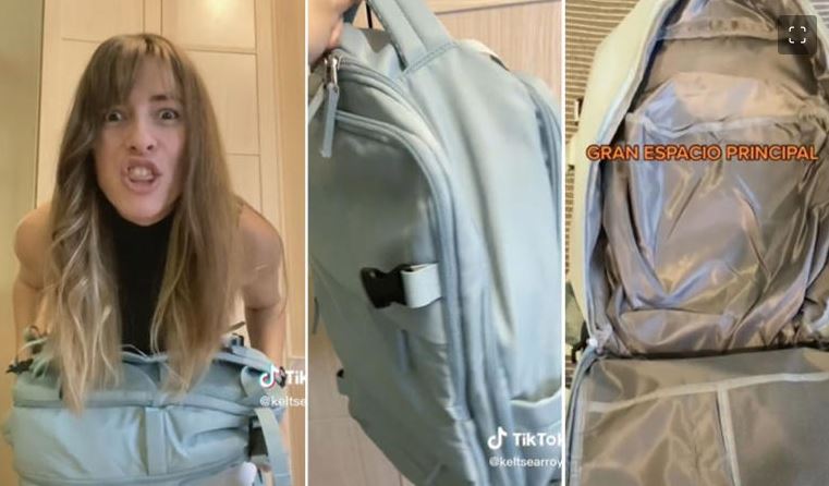 Azafata se hace viral al revelar truco para llevar muchas cosas en los vuelos sin pagar extra (Vídeo)