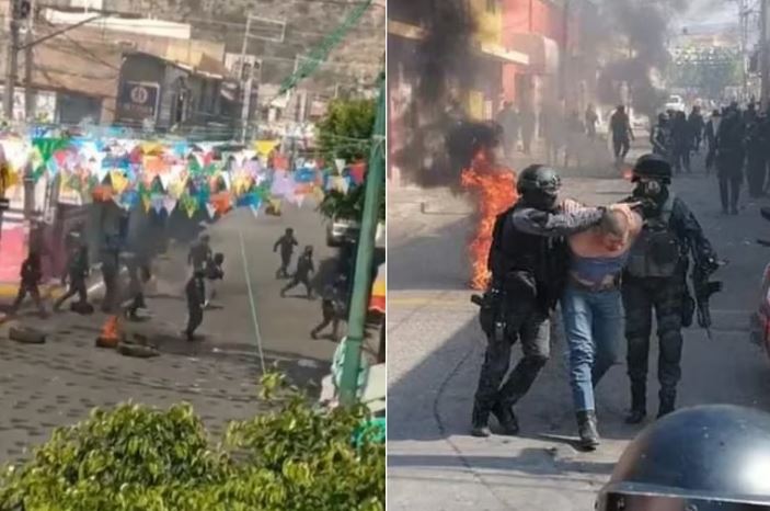 Enfrentamiento por agua en Celaya: pobladores agredieron a policías con palos, piedras y petardos