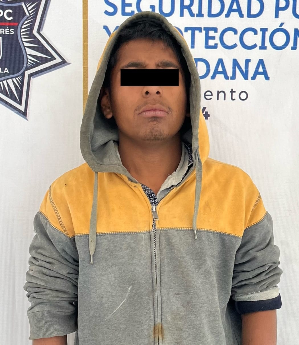 Detiene policía de San Andrés Cholula a presunto responsable de robo casa habitación