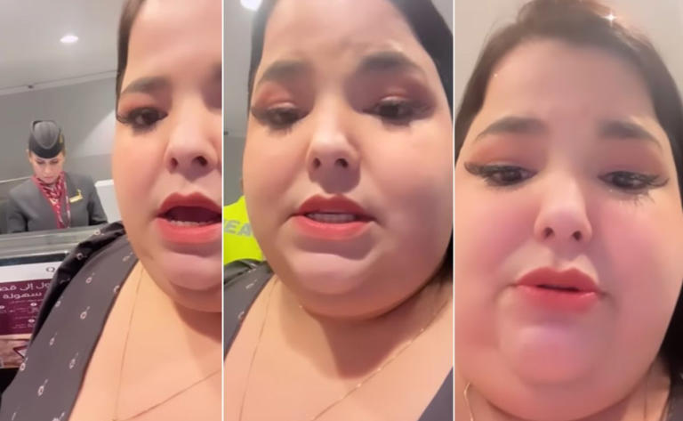 Mujer es humillada en el aeropuerto tras prohibirle abordar su vuelo por exceso de peso (Vídeo)