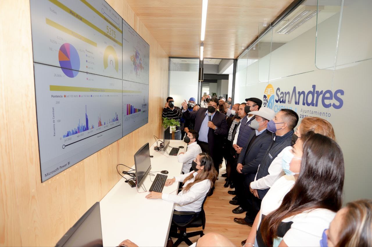 Inauguran Centro de Control de Gestión del Sistema de Alumbrado Público de San Andrés Cholula