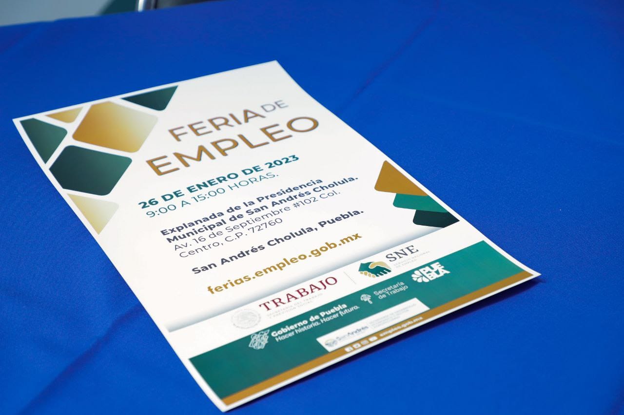 Presenta Mundo Tlatehui Primera Feria de Empleo 2023 de San Andrés Cholula