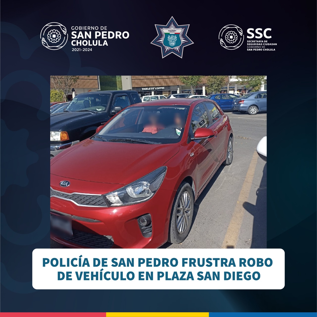 Policía de San Pedro frustra robo de vehículo en Plaza San Diego 