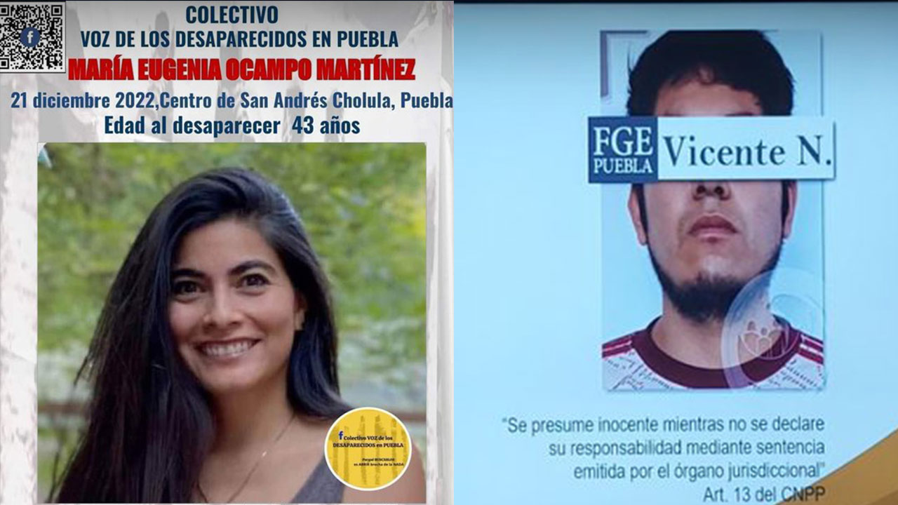 Detienen a presunto responsable del feminicidio de María Eugenia Ocampo