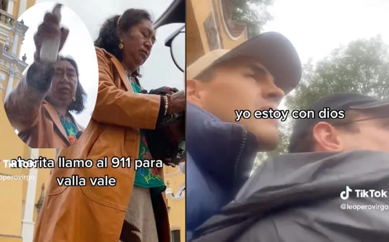 Pareja gay sufre discriminación en Cholula; mujer les roció agua bendita e intento llamar a la policía (Vídeo)