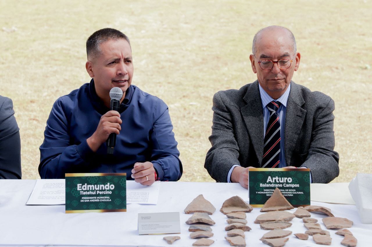 INAH y Ayuntamiento de San Andrés suman esfuerzos para preservar la zona arqueológica de Cholula