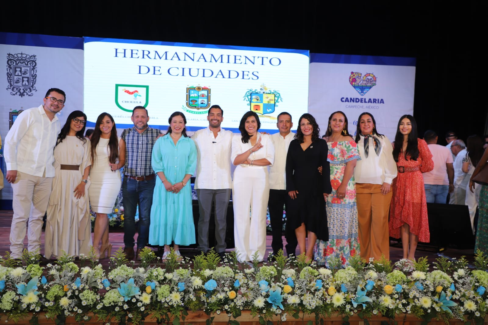 Firman hermanamiento municipios de Candelaria, Campeche y San Andrés Cholula, Puebla 