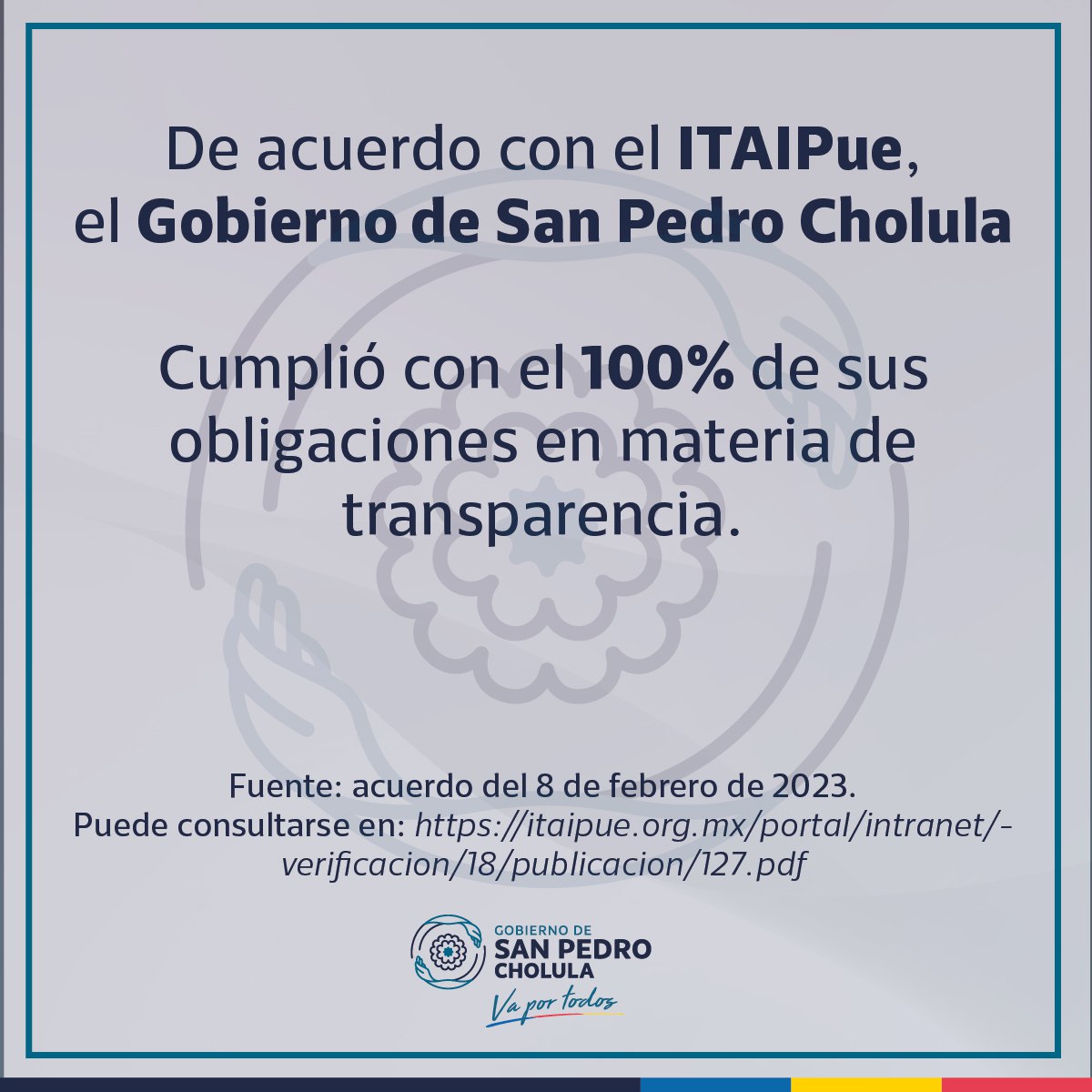 Cumple gobierno de Paola Angon con el 100% de sus obligaciones en transparencia: ITAIPue