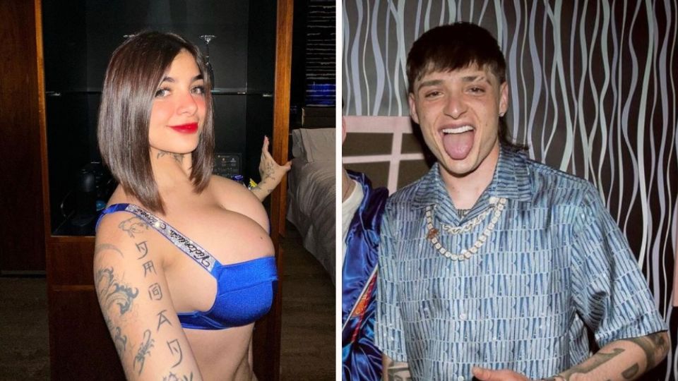 ¿Se gustan?: Karely Ruiz pone nervioso a Peso Pluma durante transmisión en vivo (Vídeo)