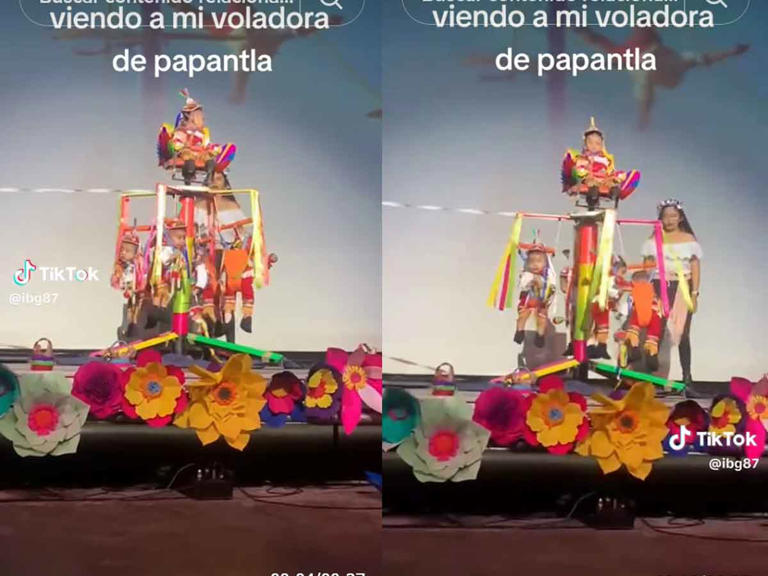 "Lo mas tierno del mundo": Redes explotan al recrear tradición de los voladores de Papantla con bebés (Vídeo)
