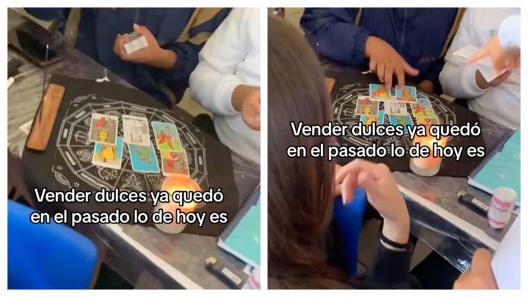 "Vender dulces es anticuado": Alumnos cobran para leer el tarot en la escuela (Vídeo)