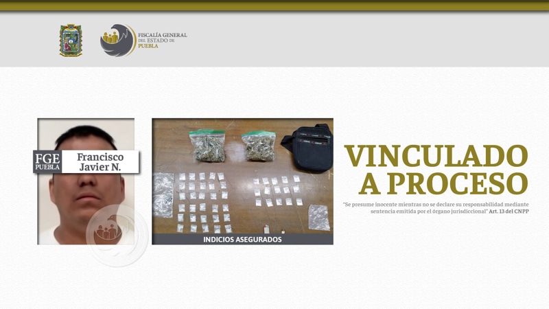 Francisco Javier N. alias “Vocho” es enviado a prisión por el delito de portación de drogas