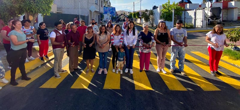 Ariadna Ayala realiza obra histórica en polígono 3 del fraccionamiento Valle Real en Atlixco