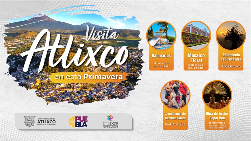 Vive las actividades artísticas y culturales del equinoccio de primavera en Atlixco