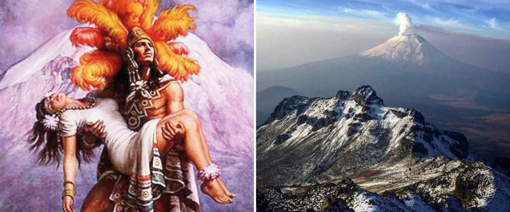 La trágica historia de amor entre Iztaccíhuatl y Popocatépetl: el origen de dos volcanes