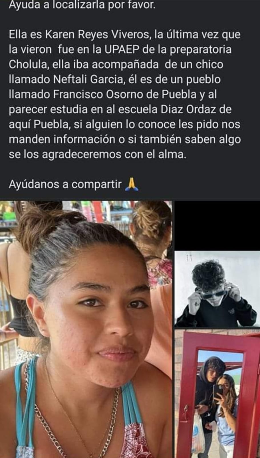 En redes sociales piden ayuda para localizar a la adolescente Ana Karen Reyes