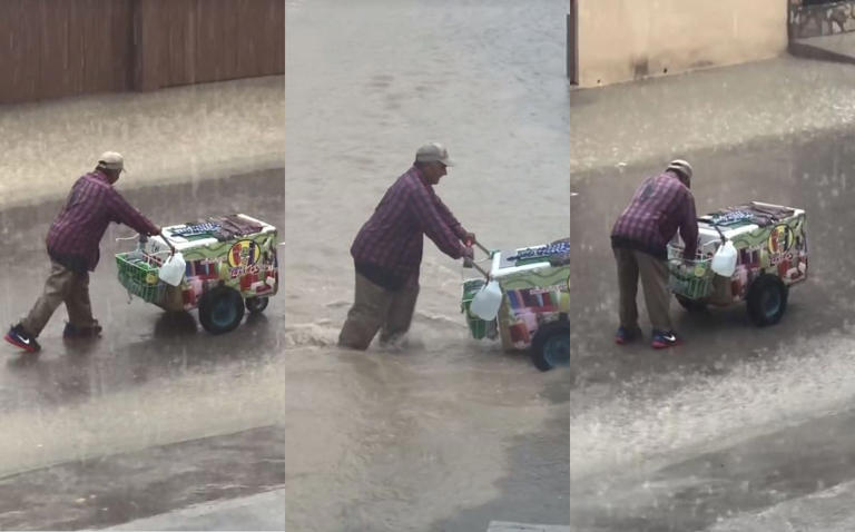Desde Dubái buscan a paletero para donarle 10 mil dólares tras ser captado bajo la lluvia (Vídeo)