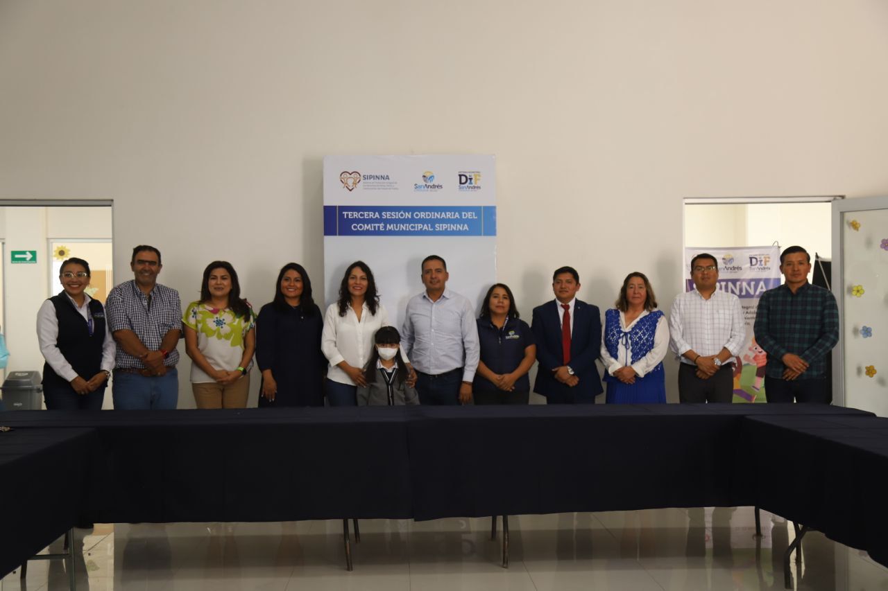 Ayuntamiento de San Andrés Cholula lleva a cabo la tercera sesión ordinaria del SIPINNA