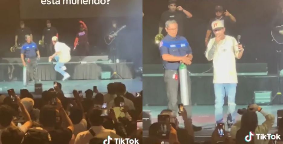 ¿Esta enfermo?: Natanael Cano necesitó oxígeno en pleno concierto en Auditorio Nacional (Vídeo)