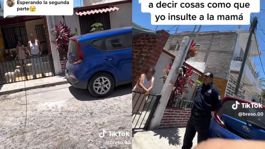 Hombre amenaza a joven por estacionarse frente a su casa sin cochera; desata debate en redes (Vídeo)