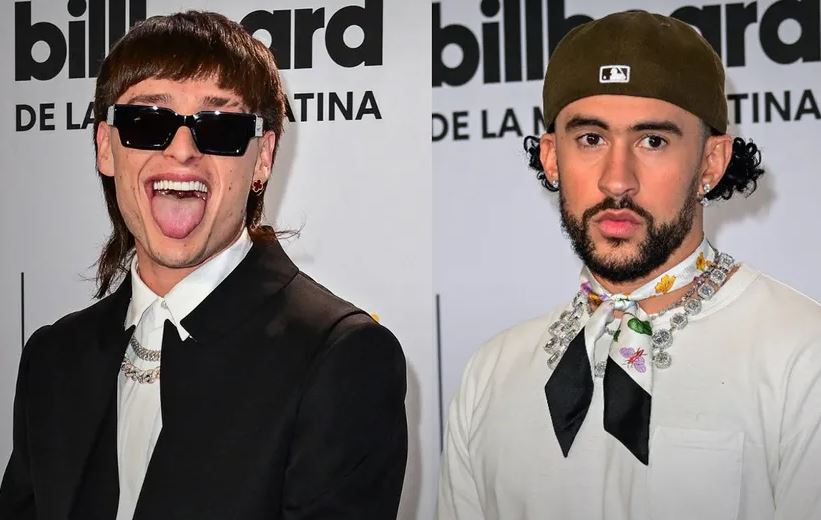 Critican a Peso Pluma por pedir colaboración con Bad Bunny cuando antes lo insulto en pleno concierto