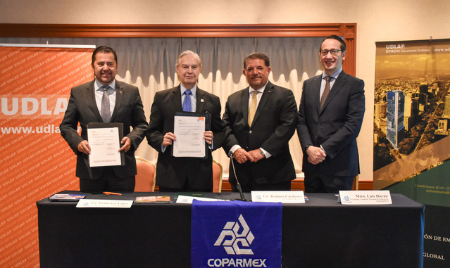 UDLAP y Coparmex signan convenio de colaboración 
