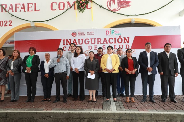 Karina Pérez Popoca inaugura casa de salud de san rafael comac