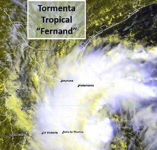 La tormenta tropical “Fernand” se dirige a costas de Tamaulipas 