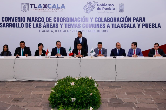 Puebla y Tlaxcala firman convenio de colaboración para el desarrollo de áreas  y temas comunes 