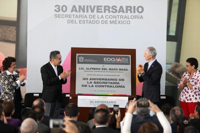 Encabeza Gobernador Alfredo Del Mazo el 30 aniversario de la Secretaría de la Contraloría
