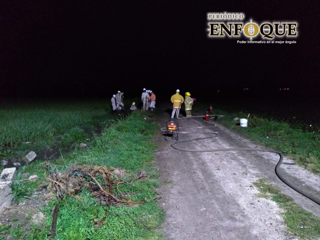 Hallan toma clandestina de gas en cultivos de Tepeaca