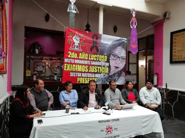 Nuevas amenazas contra la organización provienen de las mismas personas que asesinaron a Meztli Sarabia Reyna: UPVA