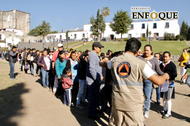 Llevan a cabo simulacro de evacuación por contingencia volcánica en comunidades cercanas al Popocatépetl