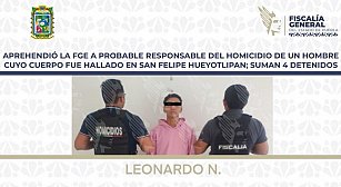 Aprehensión de Leonardo N. por homicidio en Puebla