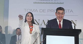 Ante miles de cholultecas, Tonantzin Fernández rinde protesta como presidenta constitucional de San Pedro Cholula