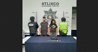 Policía de Atlixco detiene a dos hombres con drogas en operativo