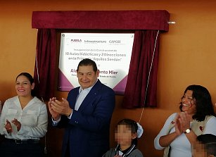 Inauguran 10 aulas didácticas en Primaria “Aquiles Serdán” de San Andrés Cholula